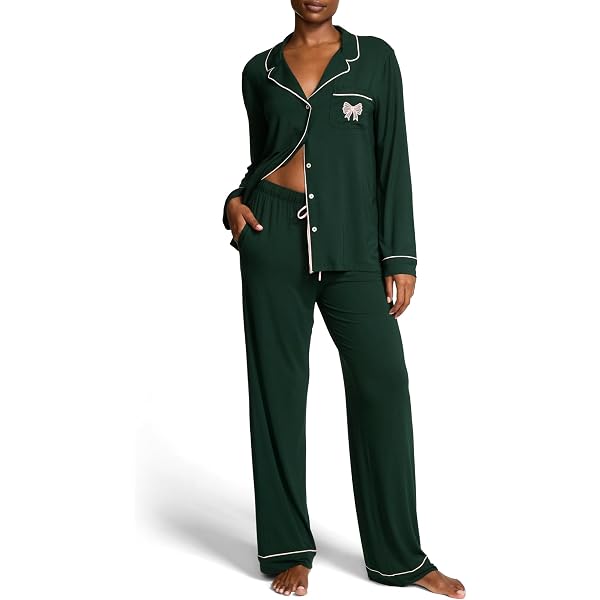 Amazon | Victoria's Secret フランネルロングパジャマセット